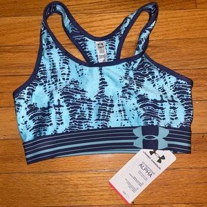 SOLD- BRAND NEW NWT Under Armour Sports Bra SIZE SMALL Tie Dye Blue Color